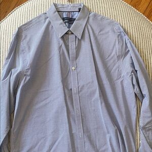 Tommy Hilfiger Men's Navy Patterned Dress Shirt